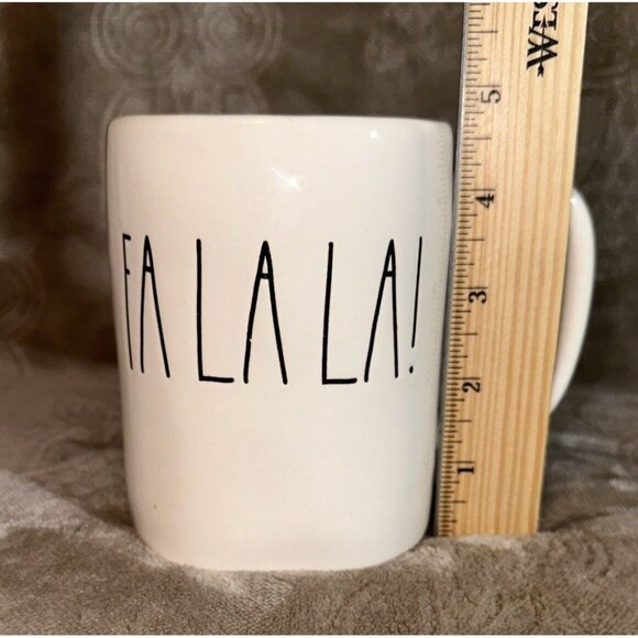 Rae Dunn by Magenta LL FA LA LA! Christmas Coffee Tea Mug Holiday EUC - Picture 7 of 8